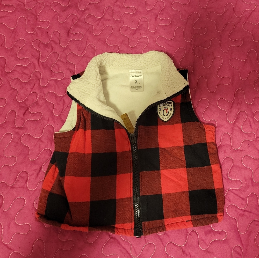 Carters Plaid Vest